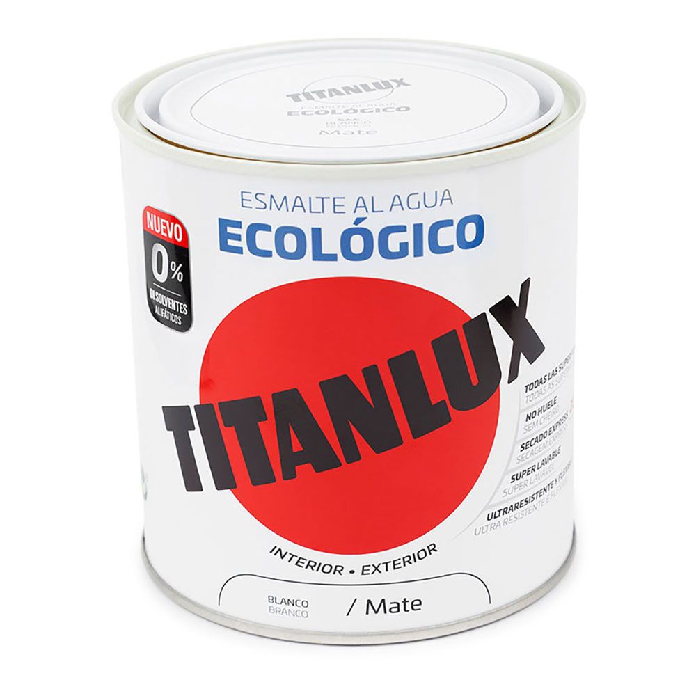 TITAN Esmalte ecológico à base de água branco fosco 250 ml