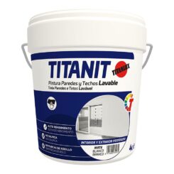 TITAN Tinta plástica acrílica estireno lavável interior/exterior branca fosca titanit 4 l