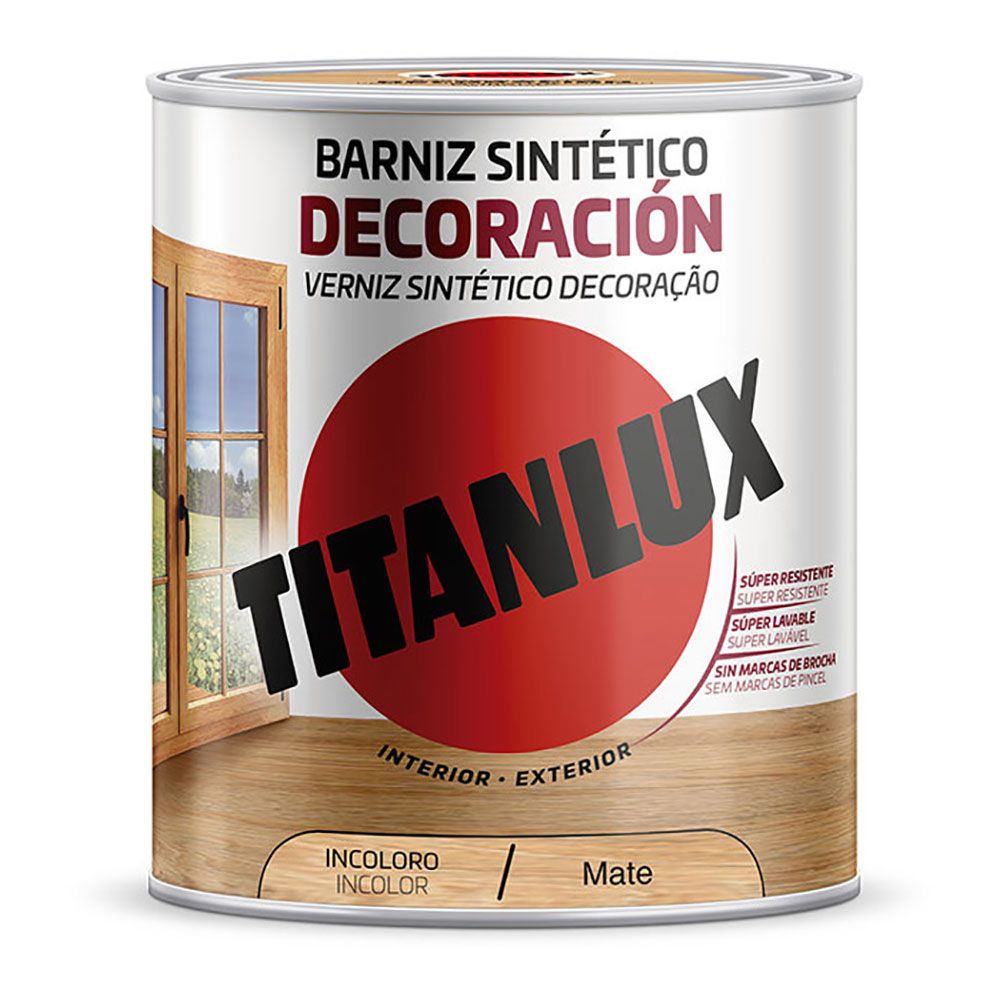TITAN Verniz decorativo sintético incolor fosco 250 ml