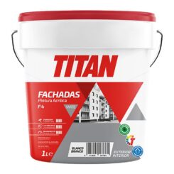 TITAN Tinta plástica acrílica estireno interior/exterior para fachadas branco fosco 1 l