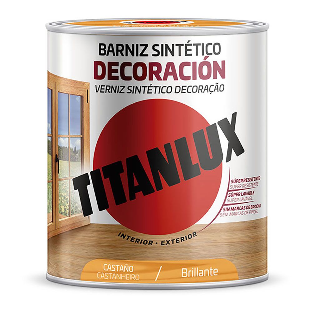 Verniz sintético decoração brilhante castanho 750 ml
