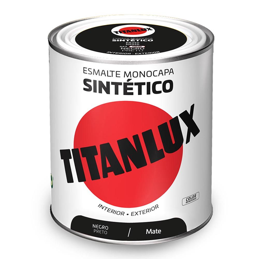 Esmalte sintético monocamada mate preto 750 ml