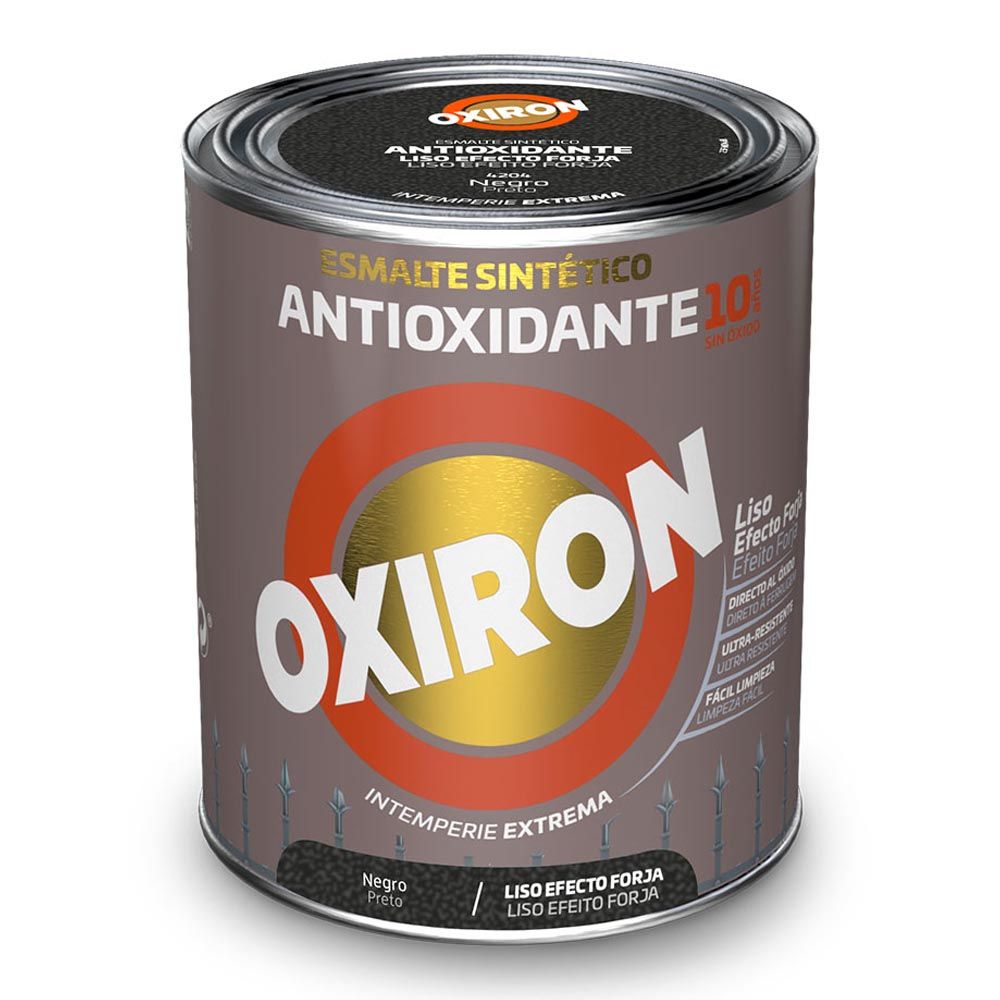 Esmalte sintético metálico antioxidante liso efeito forja preto 250 ml
