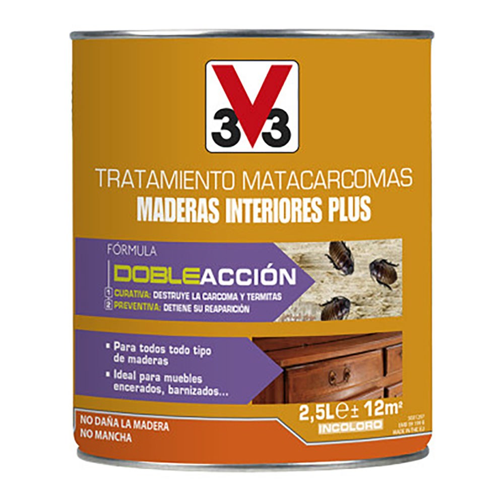 Tratamento anti-caruncho plus para interior, 2,5 l