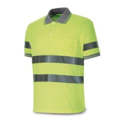 Polo amarelo fluorescente, manga curta alta visibilidade, 3XL
