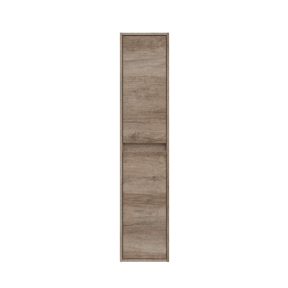 Coluna de casa de banho suspensa, 2 portas, castanho nordik - Image 3