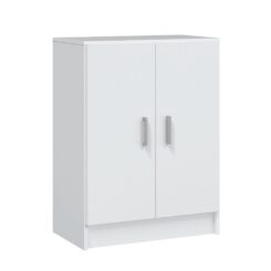 Armário multiusos, 2 portas, branco
