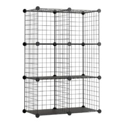 Estante modular de metal titan C6 preta