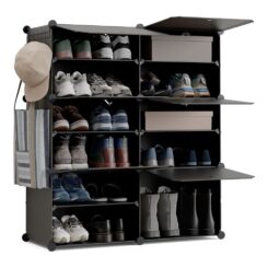 Sapateira modular cubo C6 preto