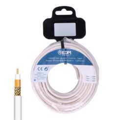 EDM Enrolador de cabo coaxial de cobre blindado 20 m