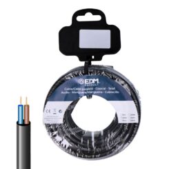 EDM Enrolador de mangueira tubular vv-k06/1kv 2 x 2,50 mm² preto, 25 m