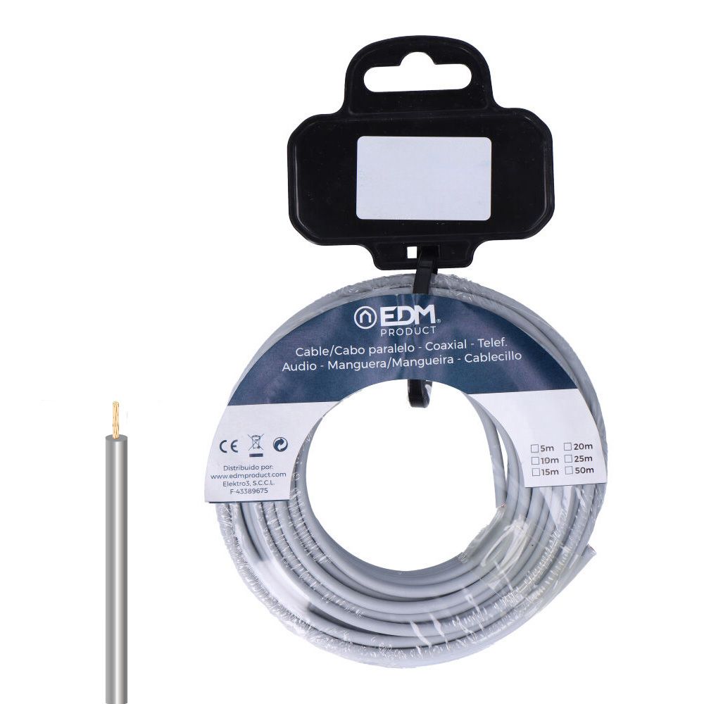 Carretel de cabo H07Z1-K 2,50 mm² cinzento, 10 m