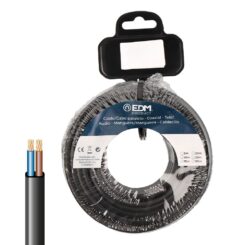 Carretel de cabo paralelo plano VVK(H2) 06/1KV 2 x 2,50 mm² preto, 15 m