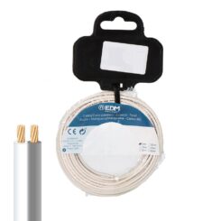 Rolo de cabo paralelo 2 x 0,75 mm² branco/cinza "audio" 10 m
