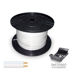 Cabo paralelo 48V 2 x 0,75 mm² branco 500 m.