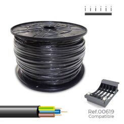 SEDILES Mangueira tubular vv-k06/1kv 3 g 4,00 mm² preta, 100 m. (bobina grande)
