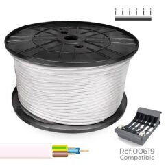 Cabo elétrico VV-K06/1KV 3 g 1,50 mm² branco, 200m. (bobine grande)