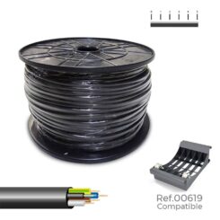 Cabo elétrico VV-K06/1KV 5 g 1,50 mm² preto, 100m. (bobine grande)