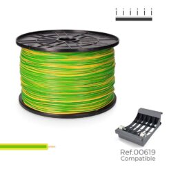 Cabo H05V-K 1,50 mm² bicolor, 1000 m. (bobine grande)
