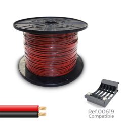Bobine de cabo paralelo 48v 2 x 0,75 mm² vermelho/preto 1000 m (bobine grande)
