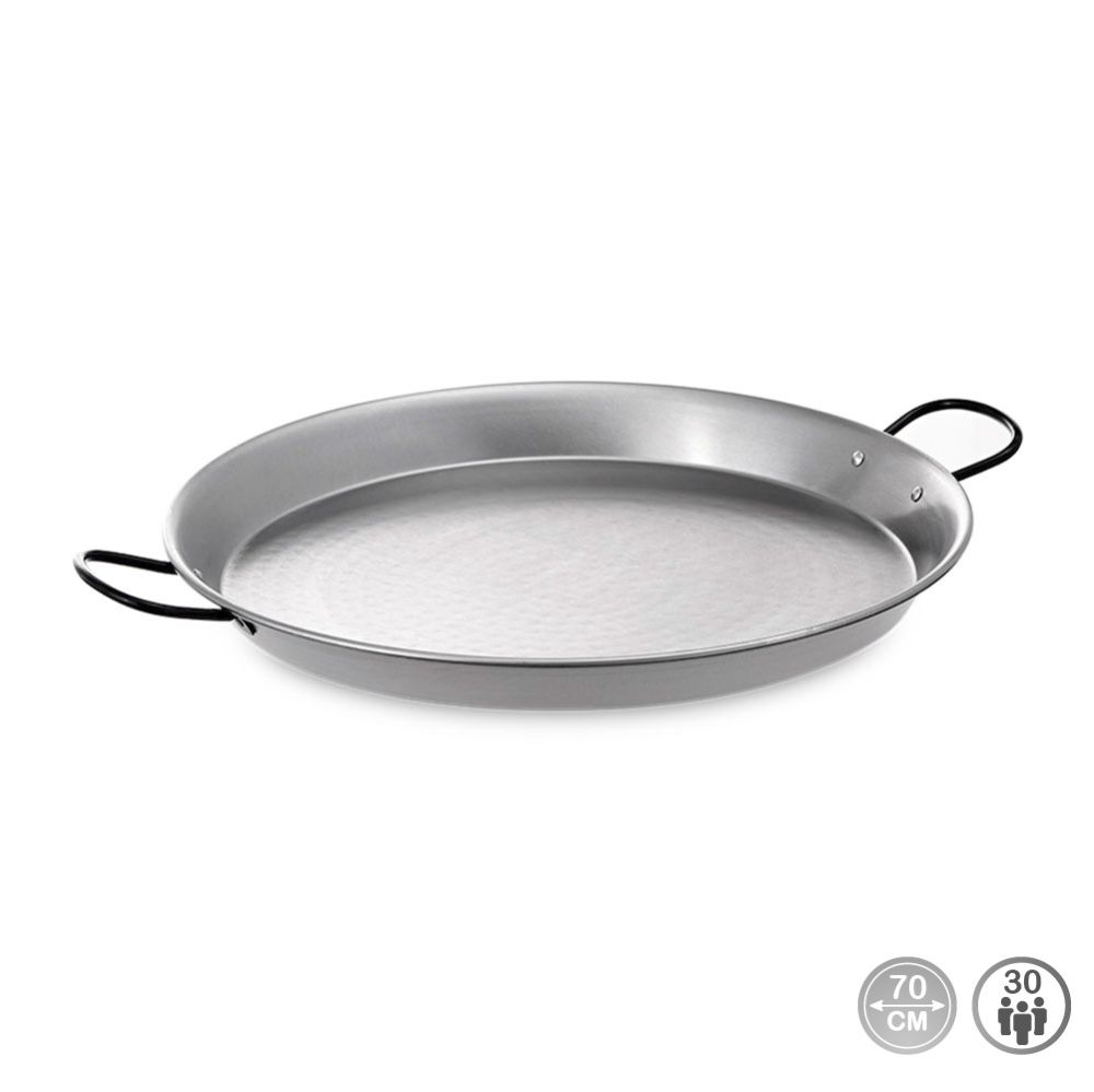 Paella frigideira em aço polido Ø70 cm (30 pessoas)