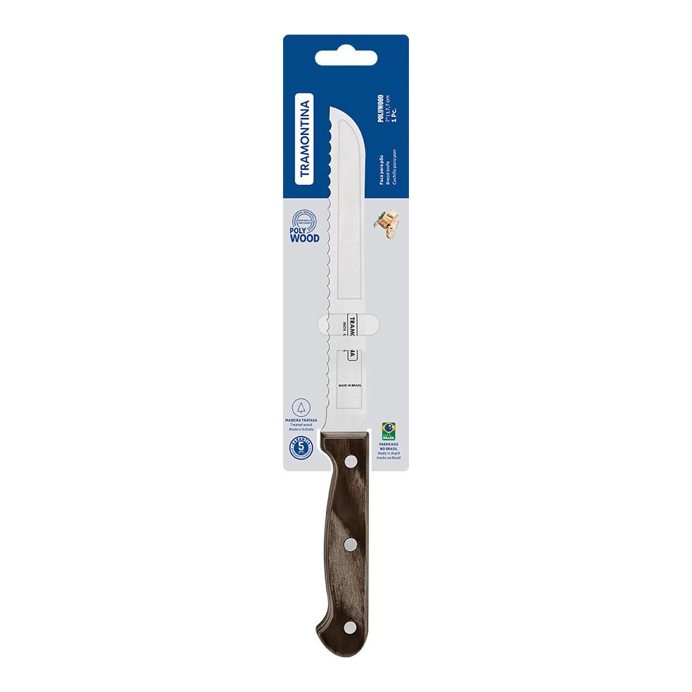 Faca polywood castanha para pão 17,7 cm - Image 2