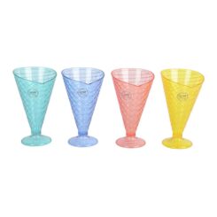Taça reutilizável design cónico, Ø9,5 x 7 x 17 cm, cores sortidas