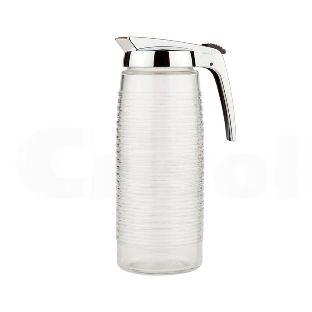 Jarra de vidro com tampa cromada, modelo 1969, 1,4 l