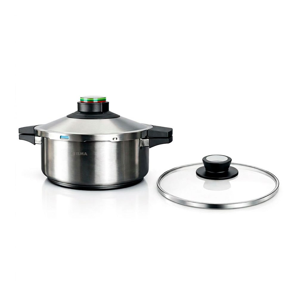 Panela de pressão prêst 4 l, aço inoxidável 18/10, inclui tampa de vidro, Ø24 cm