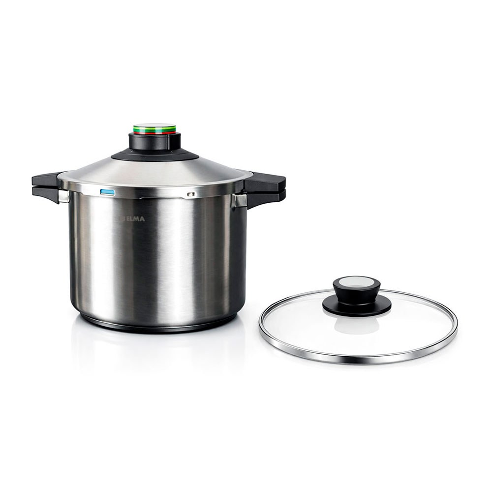 Panela de pressão prêst 8 l, aço inoxidável 18/10, inclui tampa de vidro, Ø24 cm