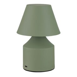 Candeeiro de mesa LED metálico recarregável 3CCT, 2 W, 200 LM, verde, Ø110 x 163 mm