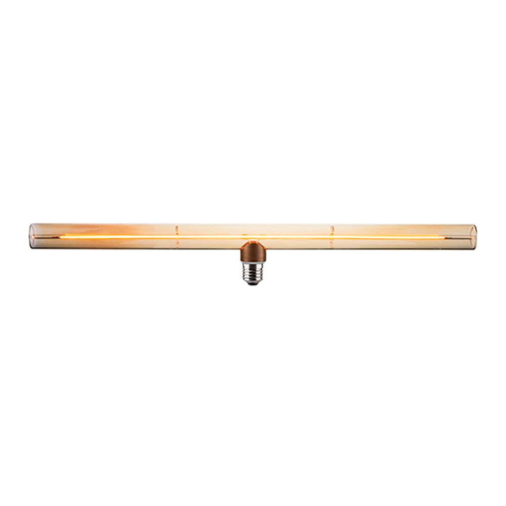 Lâmpada LED decorativa âmbar tipo linestra, E27, 6 W, 360 LM, 1800 K, LUZ quente, 500 x 72 mm