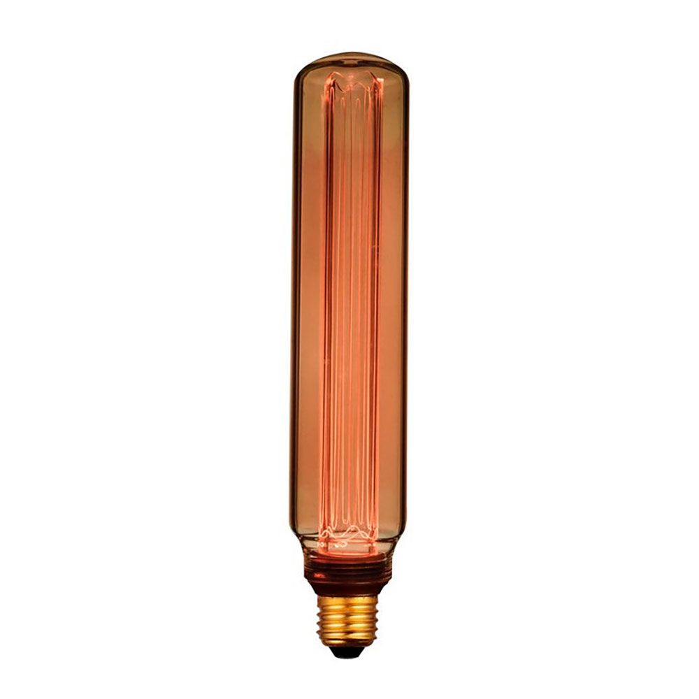 Lâmpada LED T60 decorativa tubular E27 4 W 200 LM 1800 K LUZ quente Ø60 x 300 mm