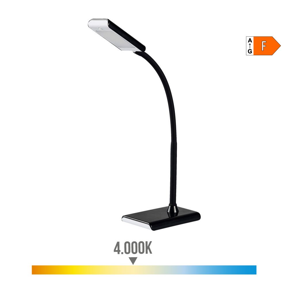 Candeeiro de mesa LED 7W 400lm 4000K COR preto 9x13x33cm EDM