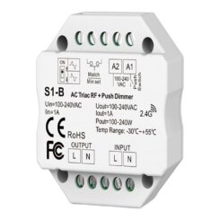 Regulador RF triac pastilha, todo o tipo de luminárias, 1,5 a, 100 - 360 W, 100 - 240 V, Ø52 x 26 mm