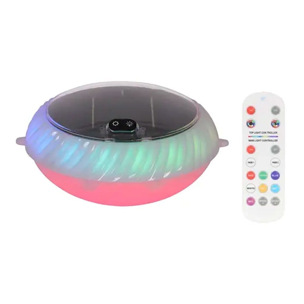 LUZ solar flutuante, 20 leds, 70 LM, IP68, com 10 funções, Ø20 x 10 cm - Image 2
