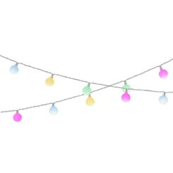 Guirnalda solar 30 leds, 3 LM, LUZ multicor cores pastel, IP44, 2,9 m