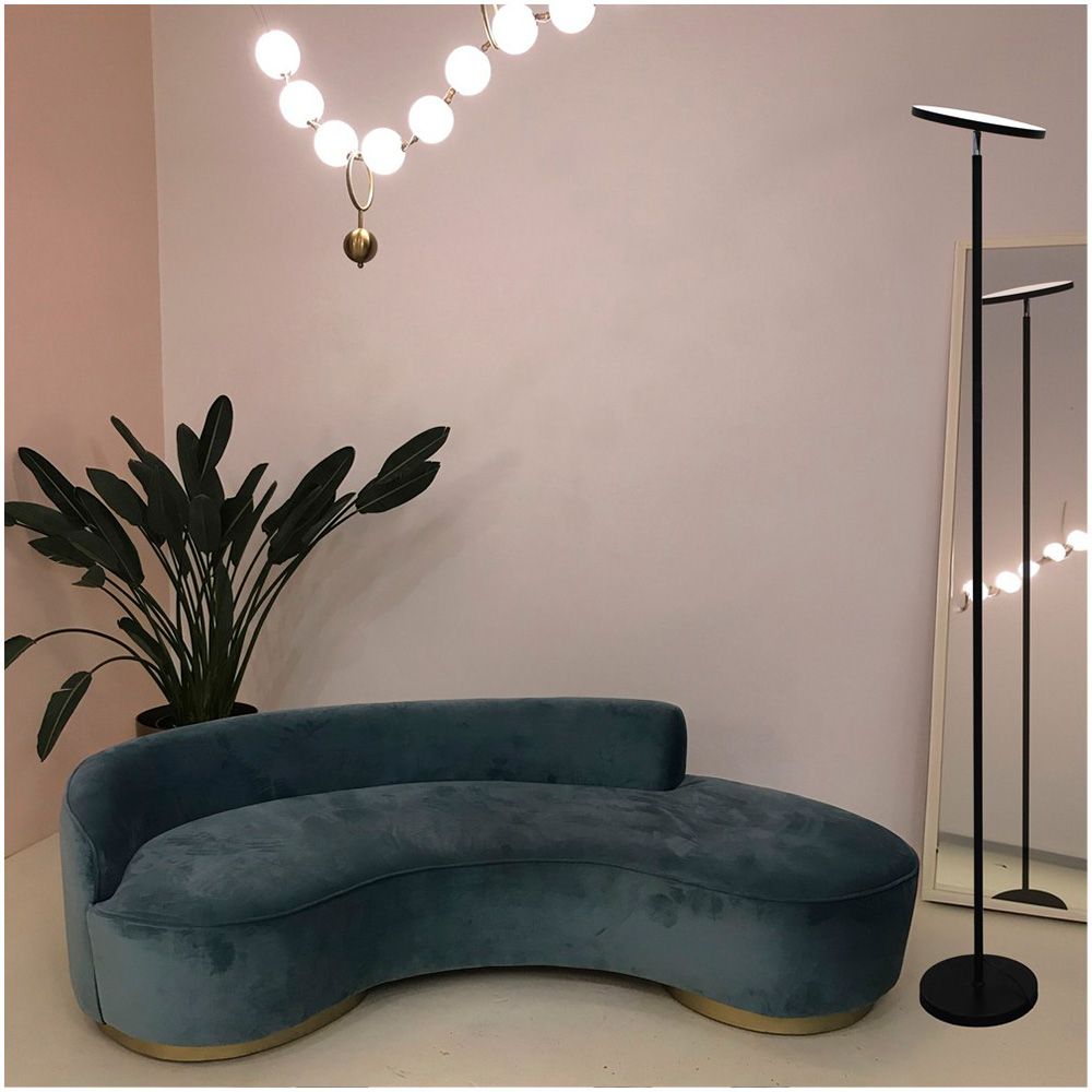 Luminária de piso LED dencel, 24 W, 3CCT, dimerizável, 2200 LM, preta, Ø25 x 175 cm - Image 5
