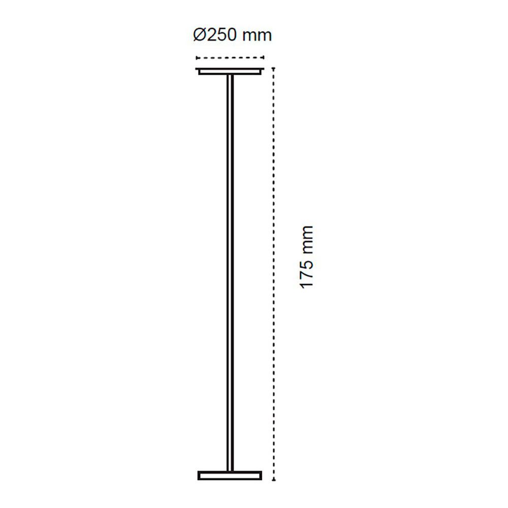 Luminária de piso LED dencel, 24 W, 3CCT, dimerizável, 2200 LM, preta, Ø25 x 175 cm - Image 6