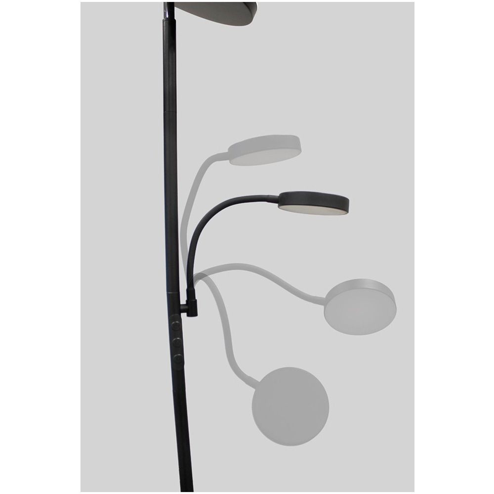 Luminária de piso LED dencel, 30+6 W, 3CCT, dimerizável, 3000 LM, preta, Ø25 x 175 cm - Image 4