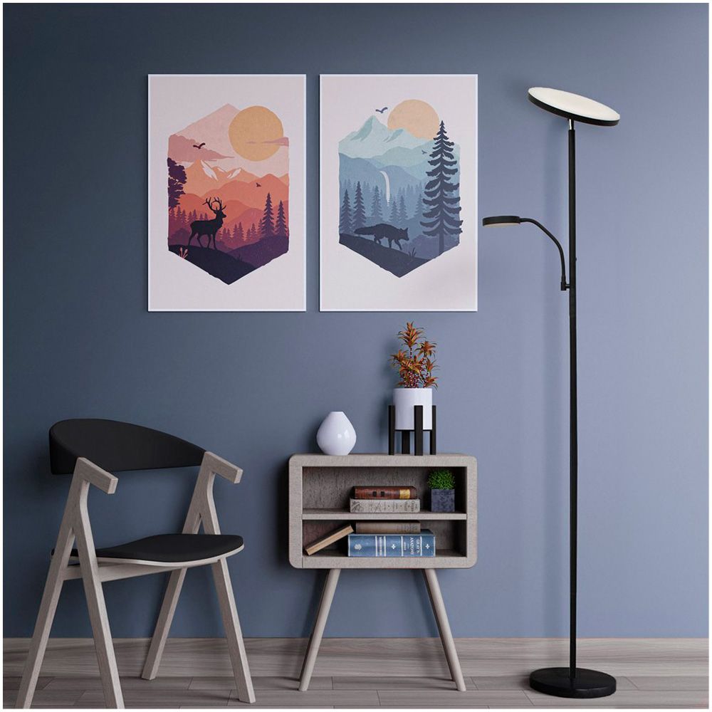 Luminária de piso LED dencel, 30+6 W, 3CCT, dimerizável, 3000 LM, preta, Ø25 x 175 cm - Image 6