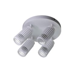 Foco 4 elementos, sahara arenado, GU10, 10 W, (lâmpadas não incluídas), branco, 23 x 6 x 20 cm