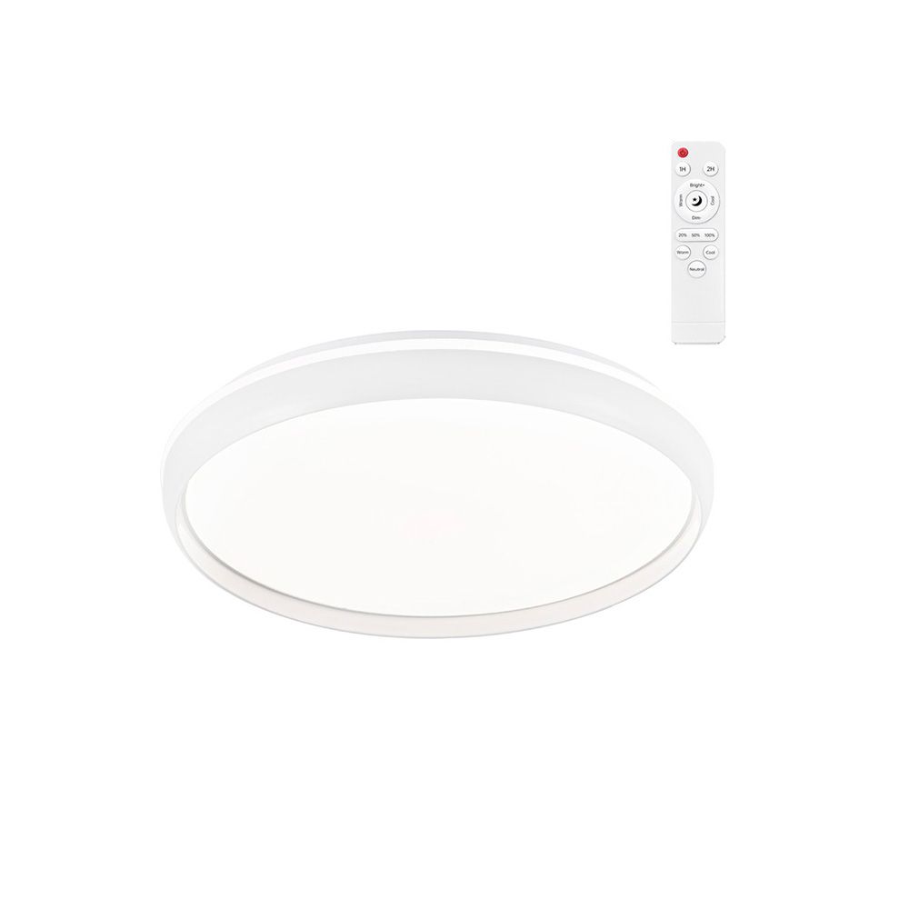 Plafon LED circular, charly, 46 W, 3CCT, 5060 LM, branco, Ø40 x 7 cm
