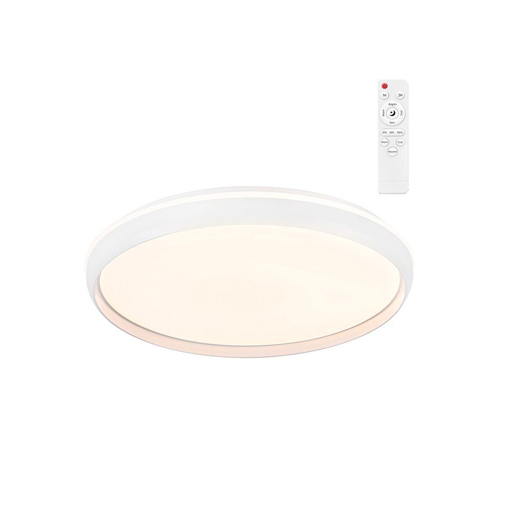 Plafon LED circular, charly, 72 W, 3CCT, 7290 LM, branco, Ø50 x 7 cm