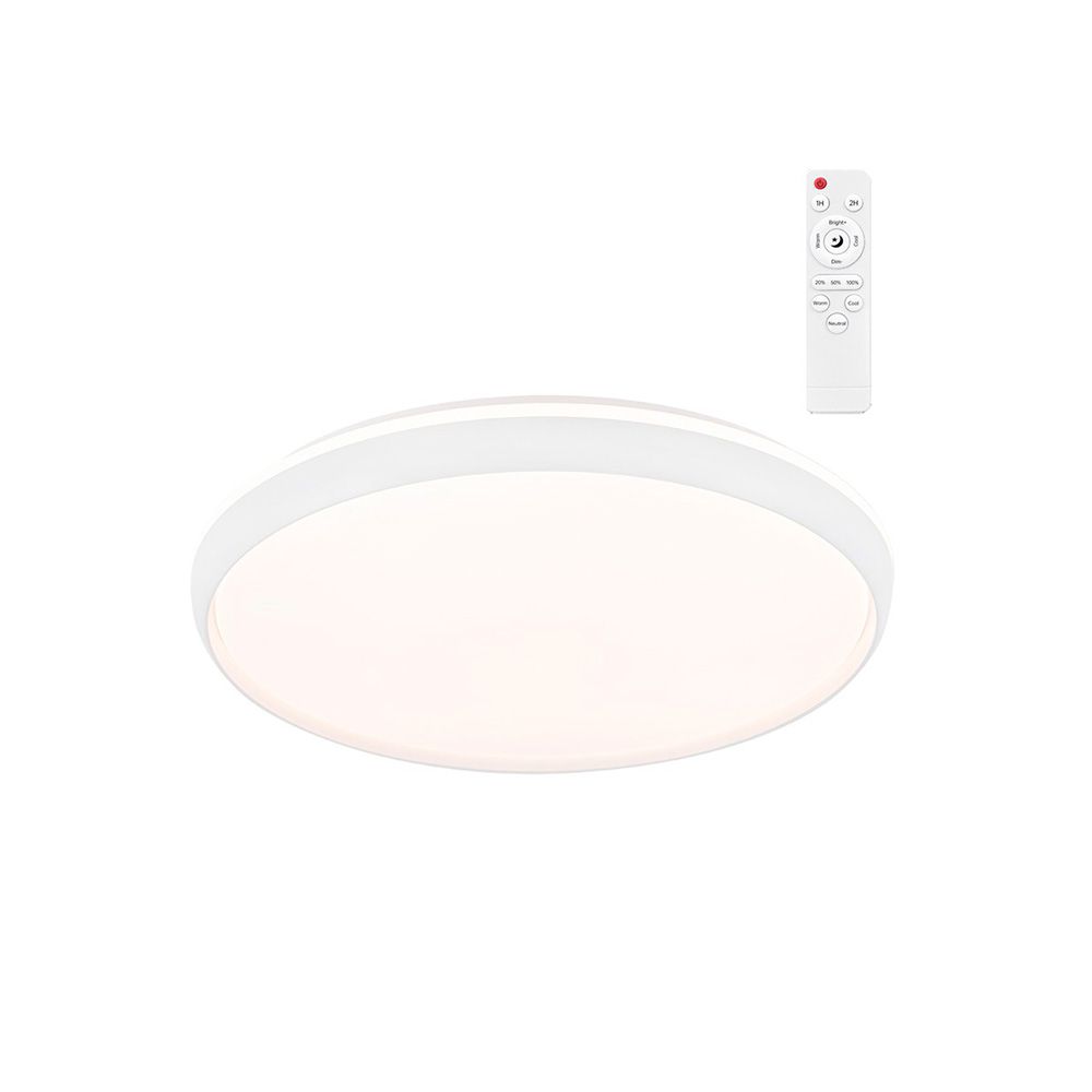 Plafon LED circular, charly, 80 W, 3CCT, 8800 LM, branco, Ø60 x 7 cm