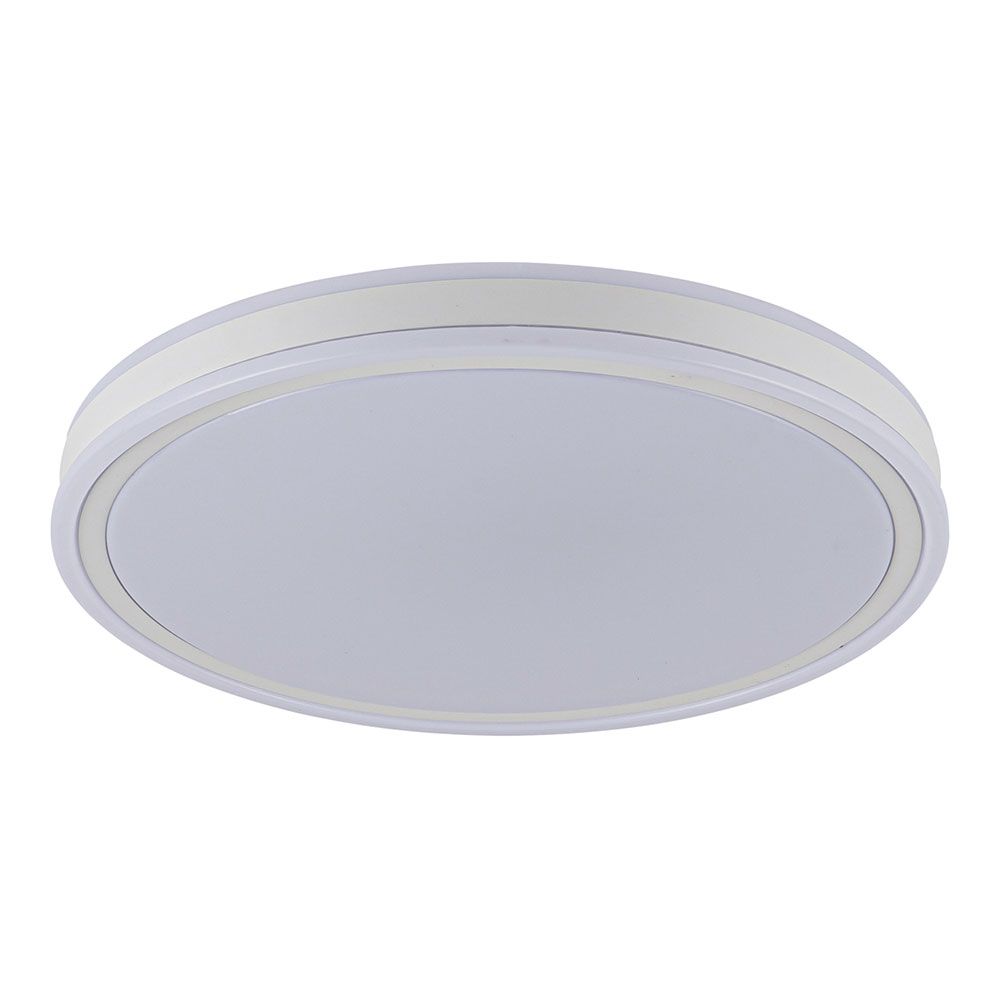 Plafon LED circular, targes, 80 W, 3CCT, 8800 LM, branco, Ø60 x 6,5 cm