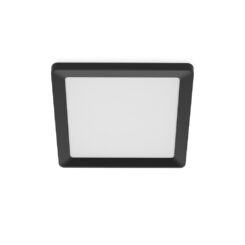 Luminária de teto quadrada preta, 13 W, 1550 LM, 2200-6500 K, 295 x 37 x 295 mm