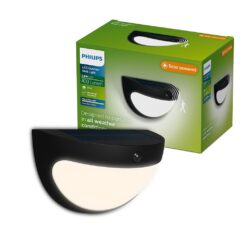 Luminária de parede solar preta swyn 3,8 W, 400/10 IM, 2700 K