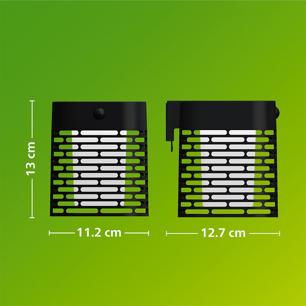 Aplique solar led hara negro 3,8 w, 400/10 lm, 2700 k - Image 2