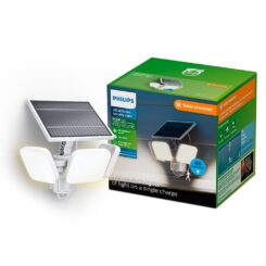 Luminária de segurança solar zyren, branca, 24,5 W, 4000/50 LM, 5000 K
